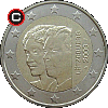 2 euro 2009 - 90 Rocznica Objęcia Tronu przez Charlotte - układ awersu do rewersu