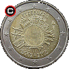 2 euro 2012 - 10 Lat Euro w Obiegu - układ awersu do rewersu
