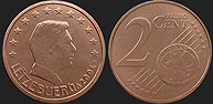 Monety Luksemburga - 2 euro centy od 2002