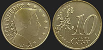 Monety Luksemburga - 10 euro centów 2002-2006