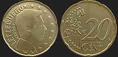 Monety Luksemburga - 20 euro centów 2002-2006