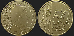 Monety Luksemburga - 50 euro centów od 2007