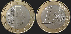 Monety Luksemburga - 1 euro od 2007