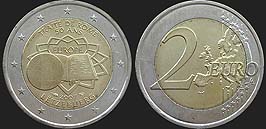 Monety Luksemburga - 2 euro 2007 50 Rocznica Traktatów Rzymskich