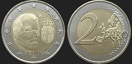 Monety Luksemburga - 2 euro 2010 Herb Książęcy