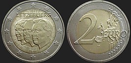 Monety Luksemburga - 2 euro 2011 Jan Następcą Tronu