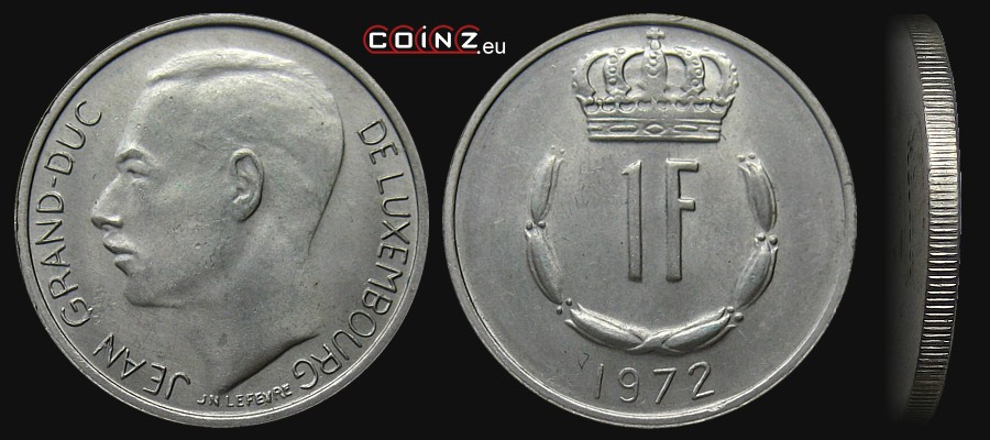 1 frank 1965-1984 - monety Luksemburga