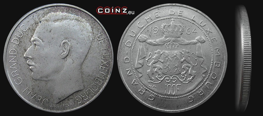 100 franków 1964 - monety Luksemburga