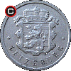 25 centymów 1954-1972 - układ awersu do rewersu