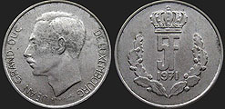 Monety Luksemburga - 5 franków 1971-1981