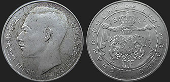 Monety Luksemburga - 100 franków 1964