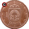 2 euro centy od 2014 - układ awersu do rewersu