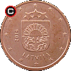 5 euro centów od 2014 - układ awersu do rewersu