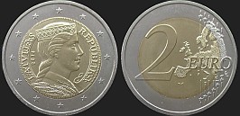 Monety Łotwy - 2 euro od 2014