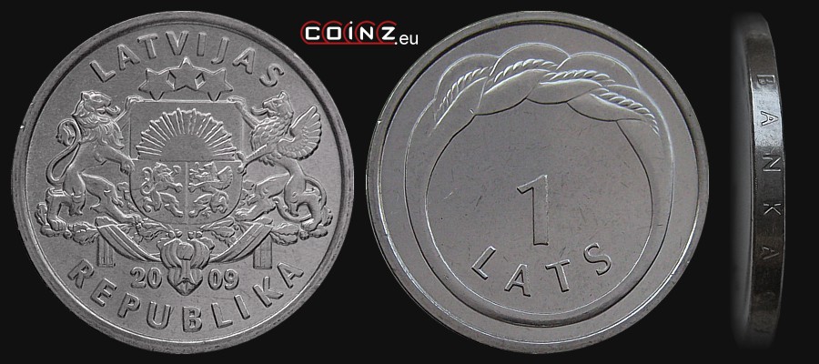 1 łat 2009 Pierścień Namejsa - monety Łotwy