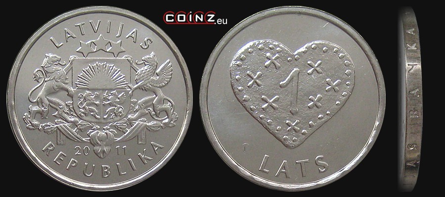 1 łat 2011 Piernik - monety Łotwy