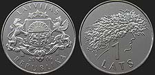 Monety Łotwy - 1 łat 2006 Wianek Ligo