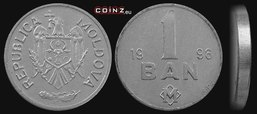 1 ban 1993-2000 - monety Mołdawii