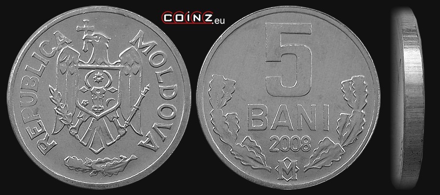 5 bani od 2003 - monety Mołdawii