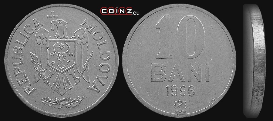 10 bani 1995-2002 - monety Mołdawii
