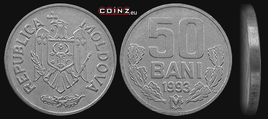 50 bani 1993 - monety Mołdawii