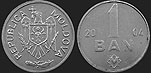 Monety Mołdawii - 1 ban od 2004