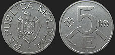 Monety Mołdawii - 5 lei 1993