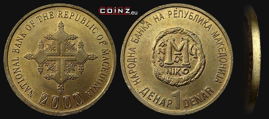 1 denar 2000 - 2000 Lat Chrześcijaństwa - monety Macedonii
