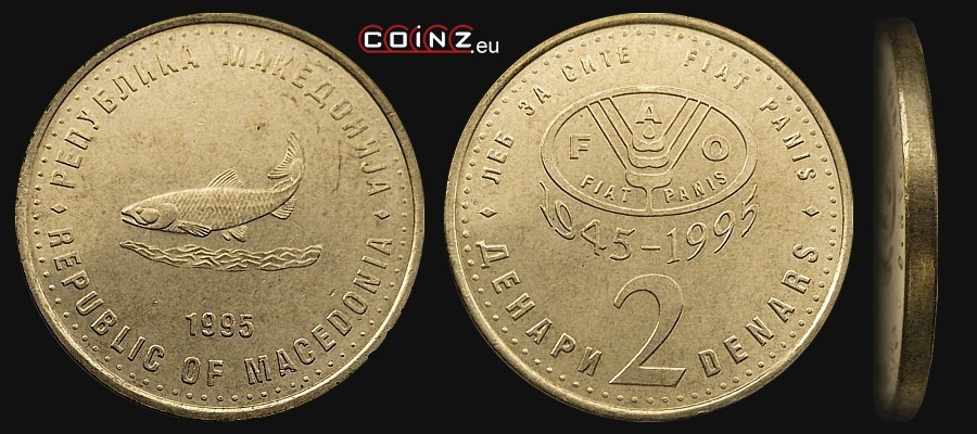 2 denary 1995 FAO - monety Macedonii