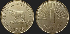 Monety Macedonii - 1 denar od 1993