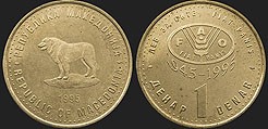 Monety Macedonii - 1 denar 1995 FAO