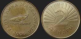 Monety Macedonii - 2 denary (od 1993)