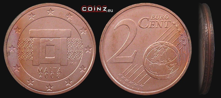 2 euro centy od 2008 - monety Malty
