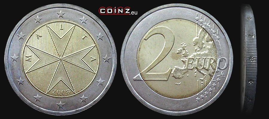2 euro od 2008 - monety Malty