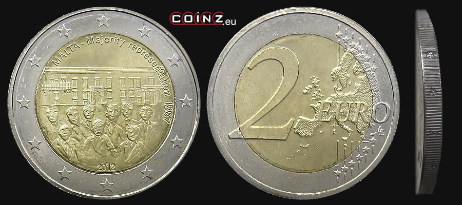 2 euro 2012 Przedstawiciele Większości 1887 - monety Malty