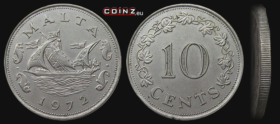 10 centów 1972 - monety Malty