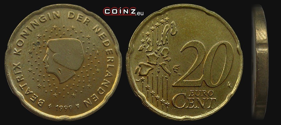 20 euro centów 1999-2006 - monety Holandii