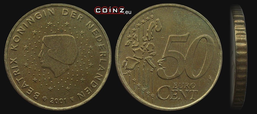 50 euro centów 1999-2006 - monety Holandii