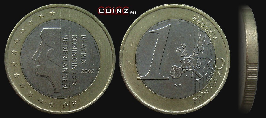 1 euro 1999-2006 - monety Holandii