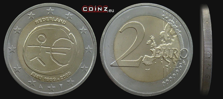 2 euro 2009 Unia Gospodarcza - monety Holandii