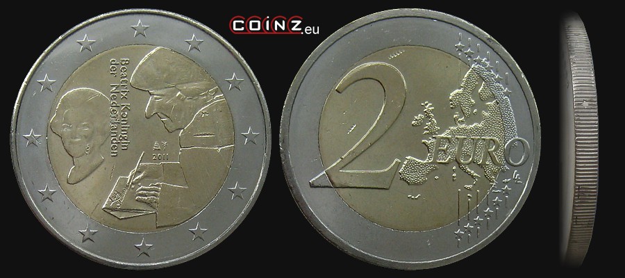 2 euro 2011 Erazm z Rotterdamu - Pochwała Głupoty - monety Holandii