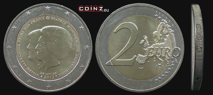 2 euro 2013 Abdykacja Beatrix - monety Holandii