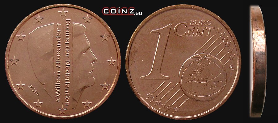 1 euro cent od 2014 - monety Holandii