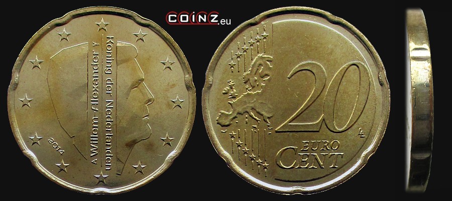 20 euro centów od 2014 - monety Holandii