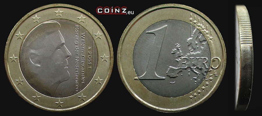 1 euro od 2014 - monety Holandii