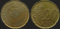 Monety Holandii - 20 euro centów 1999-2006