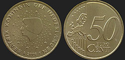Monety Holandii - 50 euro centów 2007-2013