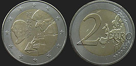 Monety Holandii - 2 euro 2011 Pochwała Głupoty Erazma z Rotterdamu