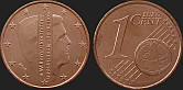Monety Holandii - 1 euro cent od 2014