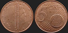 Monety Holandii - 5 euro centów od 2014